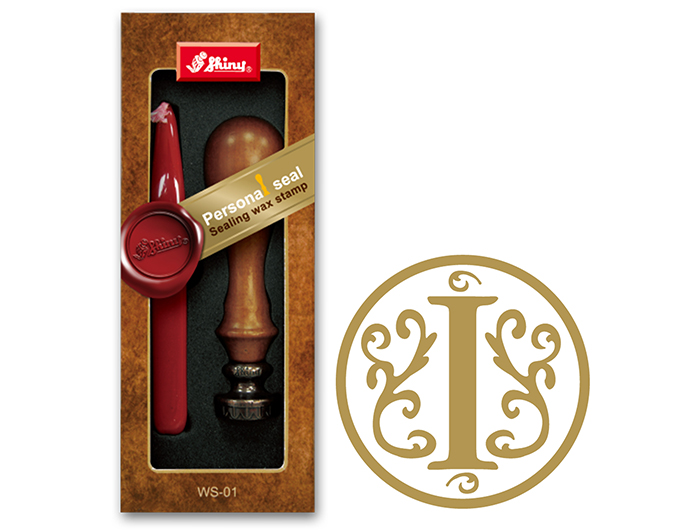 Letter I wax embossing seal.  Stock kit comes with genuine wood handle, stock letter die and high quality Scottish sealing wax stick.