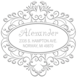 Alexander the great designer address embossing seal. Choose from pocket or desk style. Makes a great gift.