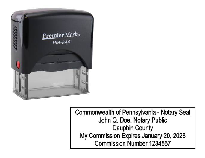 Pennsylvania Custom Notary Stamp Round Self-Inking NOTARY SEAL RUBBER STAMP 