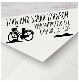 Bicycle Return Address Stamps