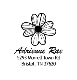 The Flower Outline return address stamp is a great and unique way to stamp your return address. Choose from self-inking stamp or traditional rubber stamp.