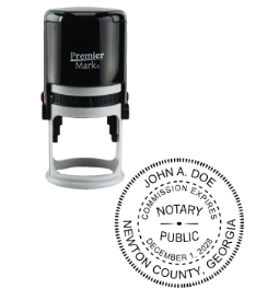 State of GeorgiaCustom Round Self-Inking Notary Public Stamp Ideal 400R 