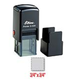 Shiny S-520 self-inking stamp. Comes with thousands of initial impressions. This stamp is re-inkable, choose from many ink colors.