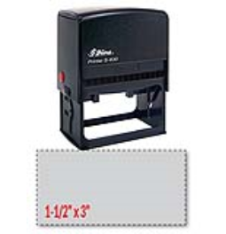 Shiny S-830 self-inking stamp. Comes with thousands of initial impressions. This stamp is re-inkable, choose from many ink colors.