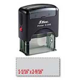 Shiny S-846 self-inking stamp. Comes with thousands of initial impressions. This stamp is re-inkable, choose from many ink colors.