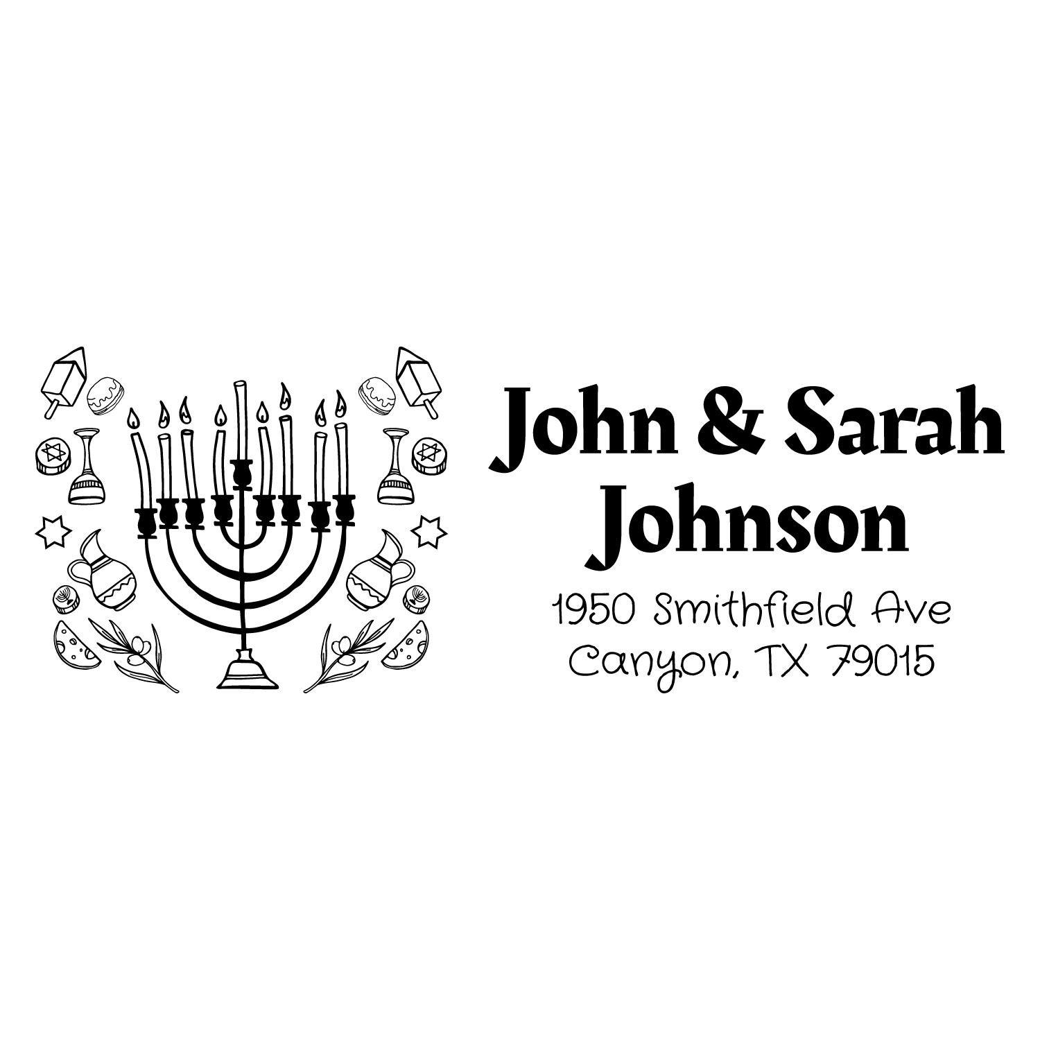 Holiday Theme Return Address Stamp | Rubber Stamp Warehouse
