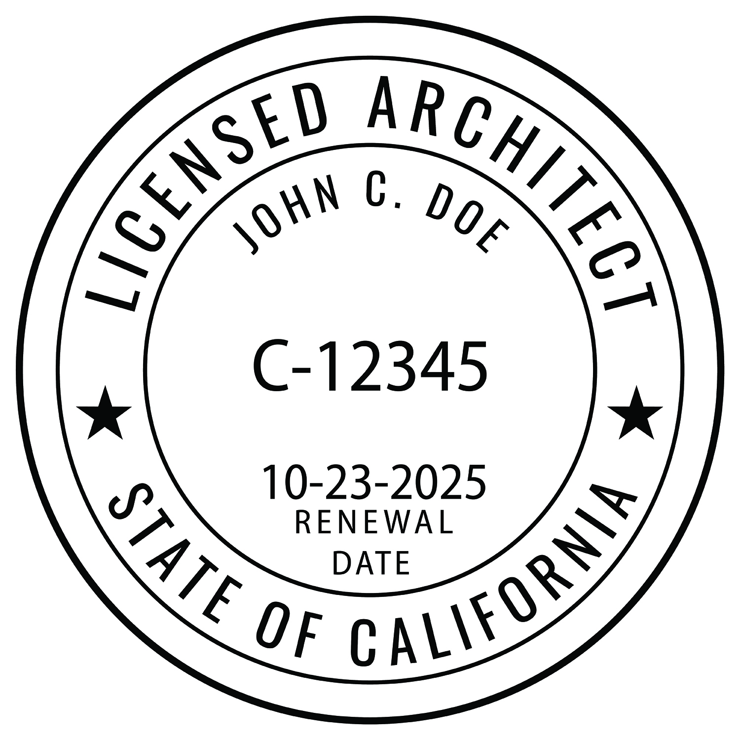 California Architect Rubber Stamp Rubber Stamp Warehouse