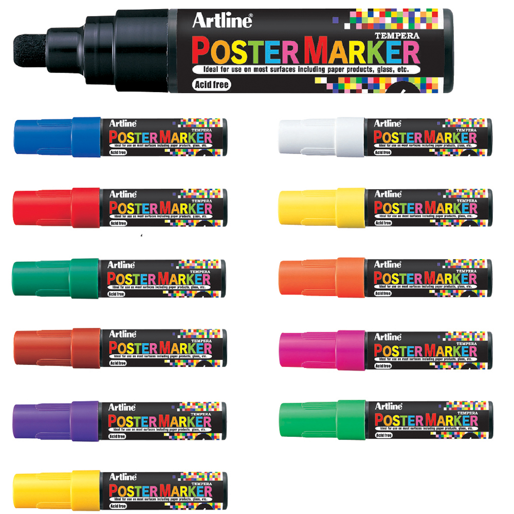 Artline 6mm Bullet Poster Markers - Sold by the Dozen