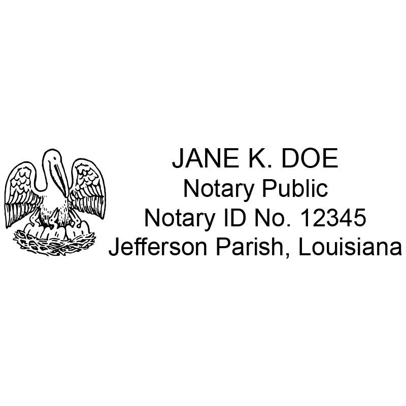 Louisiana Notary Pocket Stamp Rubber Stamp Warehouse