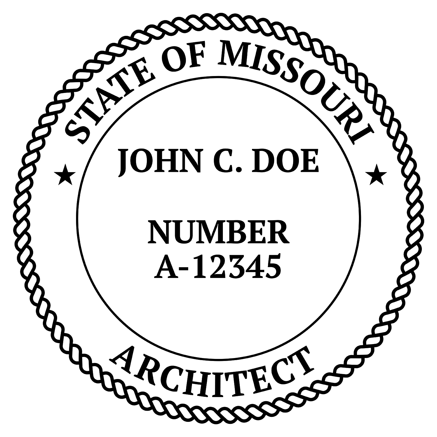 Missouri Architect Rubber Stamp Rubber Stamp Warehouse