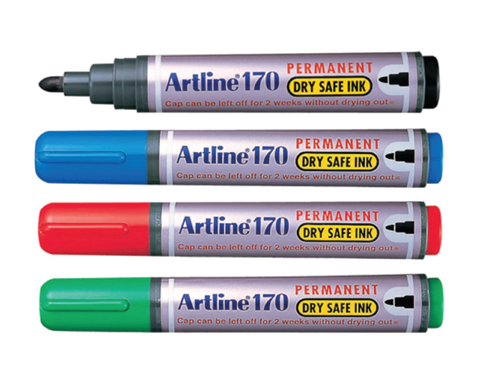 Artline 2.0mm Bullet Dry Safe Permanent Marker - Sold by the Dozen