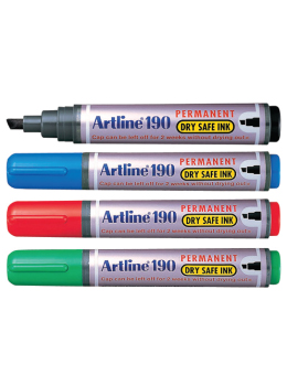EK-190 - Artline 2-5mm Chisel Permanent Markers - Sold by the Dozen