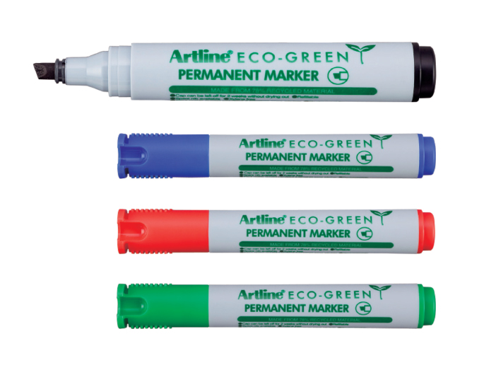 Artline 2-5mm Bullet Eco-Green Permanent Markers - Sold by the Dozen