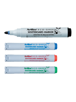 EK-527 - Artline 2.0mm Bullet Dry Safe Eco-Green Whiteboard Markers - Sold by the Dozen