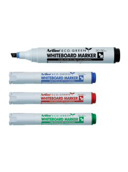 EK-529 - Artline 2.5mm Chisel Dry Safe Eco-Green Whiteboard Markers - Sold by the Dozen