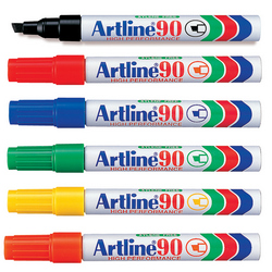 Artline 2-5mm Chisel Permanent Markers - Sold by the Dozen