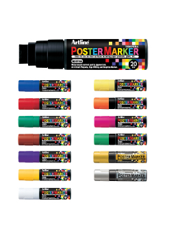 EPP-20 - Artline 20mm Chisel Poster Markers - Sold by the Dozen