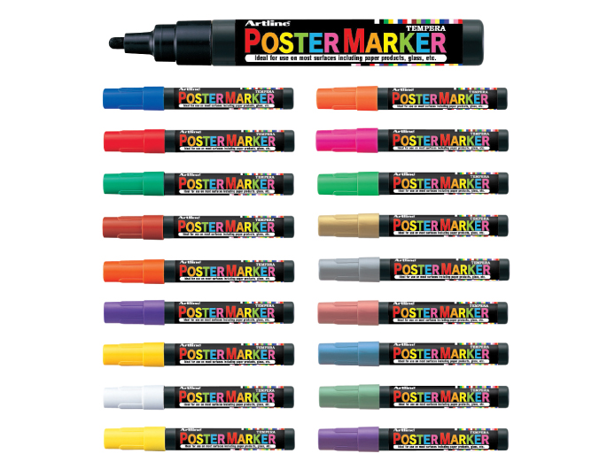 Artline 2mm Bullet Poster Markers - Sold by the Dozen