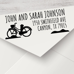 Bicycle Return Address Stamps