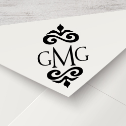 Monogram Return Address Stamps