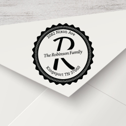 Round Return Address Stamps