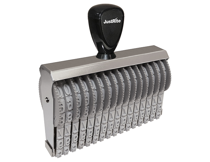 BN-1, 16 Band Number Stamp has 16 number bands.  Character height of numbers on bands are 5/32".
