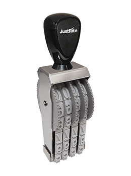 BN-2, 4 JustRite Band Number Stamp has 4 number bands.  Character height of numbers on bands are 3/16"
