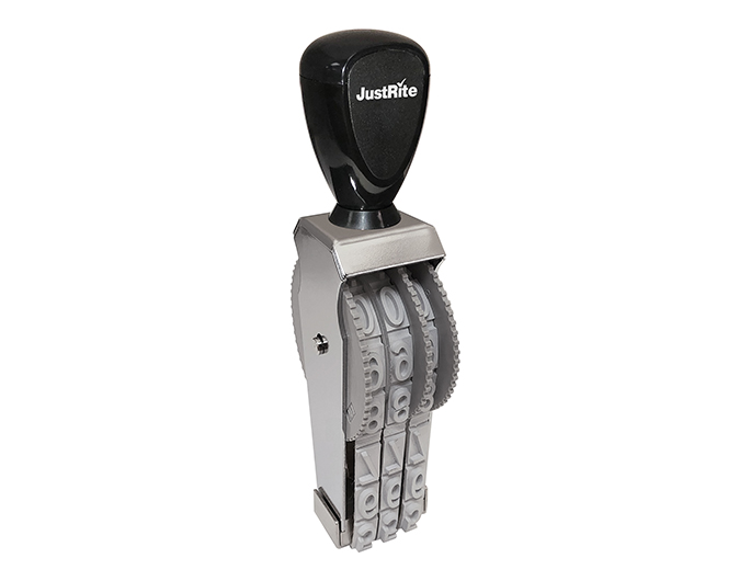 XCPN 3, 3 Band JustRite Number Stamp has 3 number bands.  Character height of numbers on bands are 3/8".