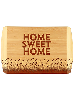 There's no place like home with this custom bamboo cutting board.  Great for a new home owner or perfect for your own home.