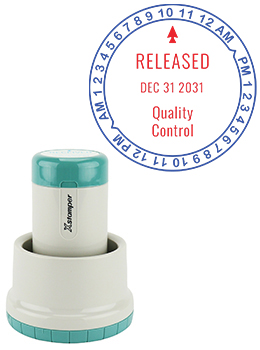 The N78 XpeDater Rotary Date Stamp prints your custom message along with the month, day and year over a 6-year period.