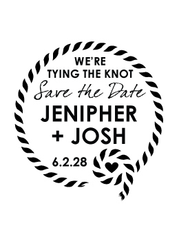 The Scarf Save the Date rubber stamp is a great and unique way to let everyone know about your special upcoming wedding date!