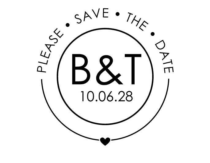 The Please Save the Date rubber stamp is a great and unique way to let everyone know about your special upcoming wedding date!