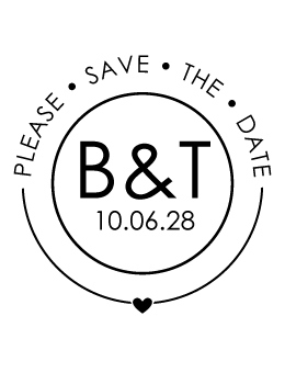 The Please Save the Date rubber stamp is a great and unique way to let everyone know about your special upcoming wedding date!