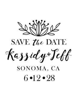 The Crown Save the Date rubber stamp is a great and unique way to let everyone know about your special upcoming wedding date!