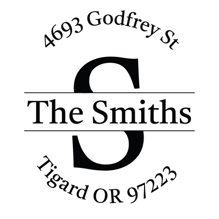 Smith Monogram Return Address Stamp | Rubber Stamp Warehouse