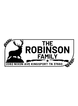 Designer return address stamp.  Unique design comes with thousands of impressions.  Customize with your own information.  Stamp is re-inkable.