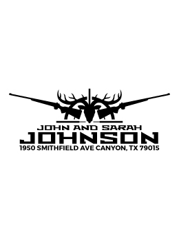 Designer return address stamp.  Unique design comes with thousands of impressions.  Customize with your own information.  Stamp is re-inkable.