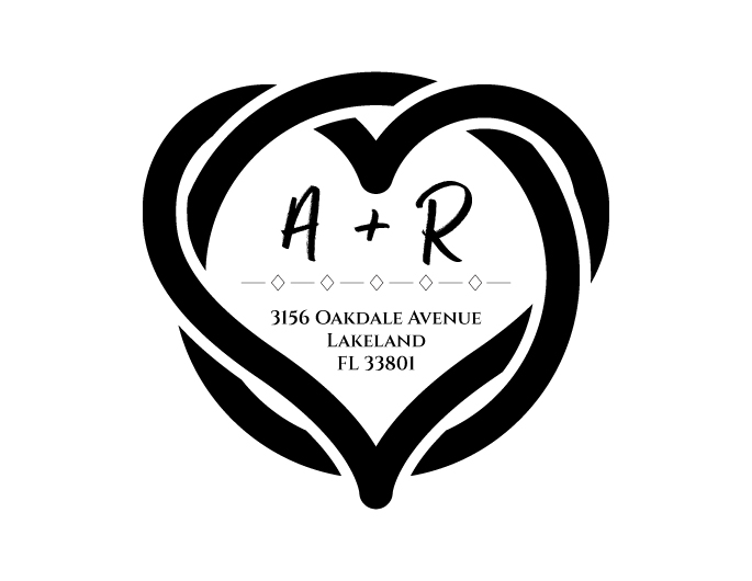 Heart and Initial designer return address stamp.  Unique design comes with thousands of impressions.  Customize with your own information.  Stamp is re-inkable.