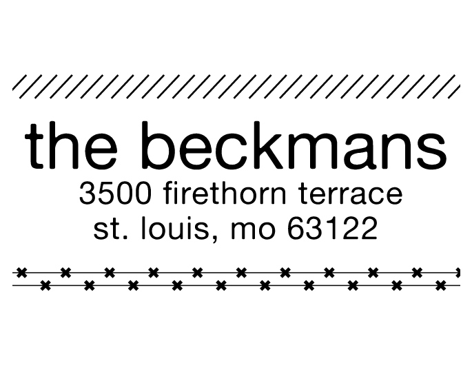 The Baldwin return address stamp is a great and unique way to stamp your return address. Choose between a self-inking stamp or a traditional rubber stamp.