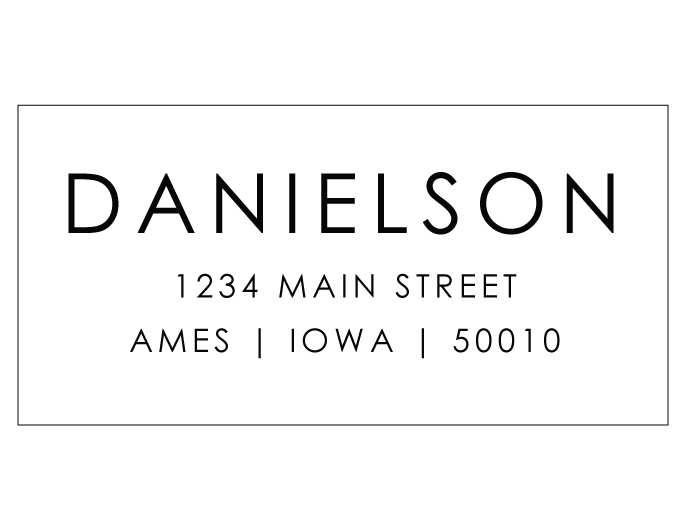 The Danielson return address stamp is a great and unique way to stamp your return address. Choose from self-inking stamp or traditional rubber stamp.