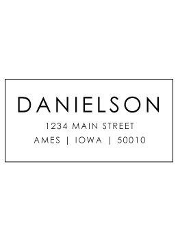 The Danielson return address stamp is a great and unique way to stamp your return address. Choose from self-inking stamp or traditional rubber stamp.