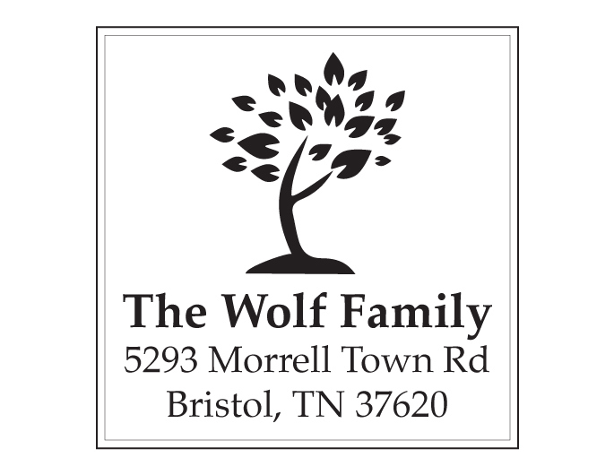 The Family Tree return address stamp is a great and unique way to stamp your return address. Choose from self-inking stamp or traditional rubber stamp.