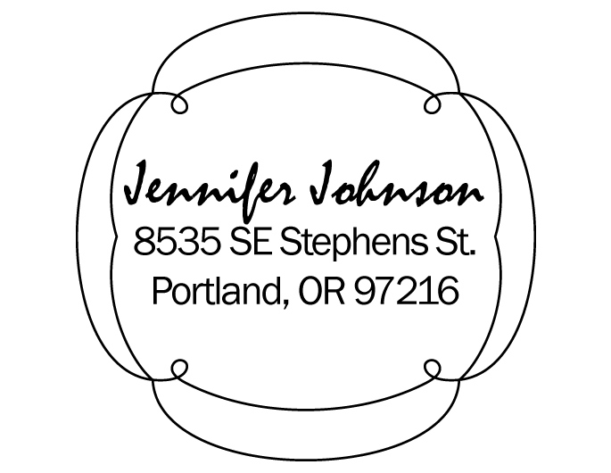 The Stephens return address stamp is a great and unique way to stamp your return address. Choose from self-inking stamp or traditional rubber stamp.
