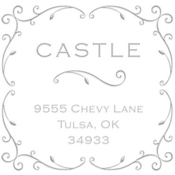Your home is your castle with this designer address embossing seal. Choose from pocket, desk, gold or chrome seals. Makes a great gift.