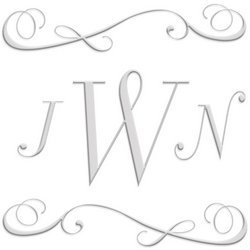 Swirl Flourish Monogram paper embossing seal, style CE-30000. Choose from pocket or desk style. Makes a great gift.
