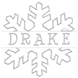 Drake Flake Holiday paper embossing seal, style CE-70060. Choose from pocket, desk, gold or chrome seals. Makes a great gift.