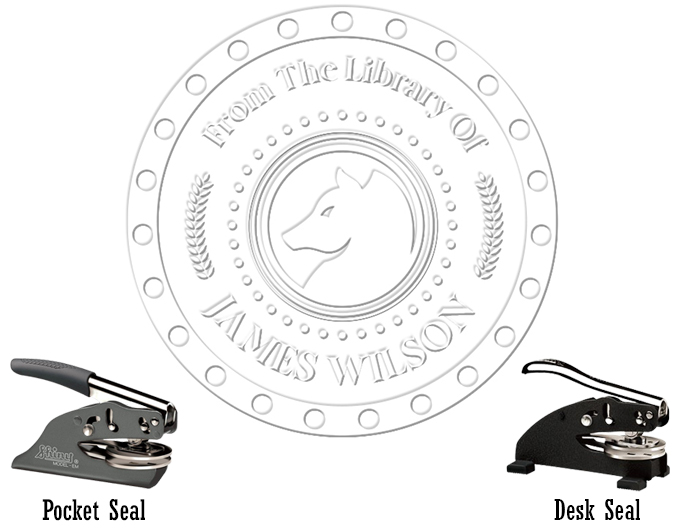 Library paper embossing seal is great for your personal library.  Comes with your custom information.