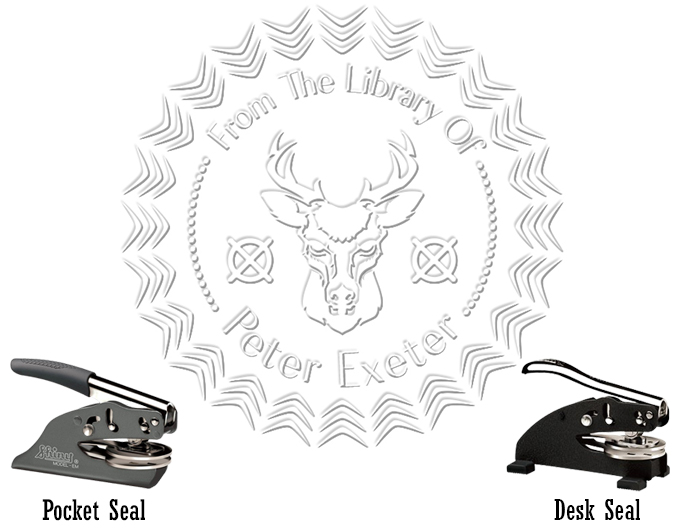 Library paper embossing seal is great for your personal library.  Comes with your custom information.