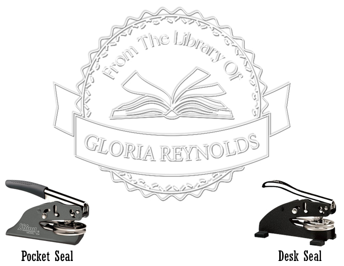 Library paper embossing seal is great for your personal library.  Comes with your custom information.