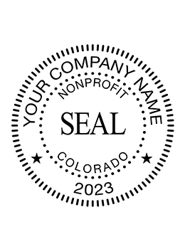 Nonprofit corporate self-inking stamp. Available in 2 sizes and multiple ink colors.